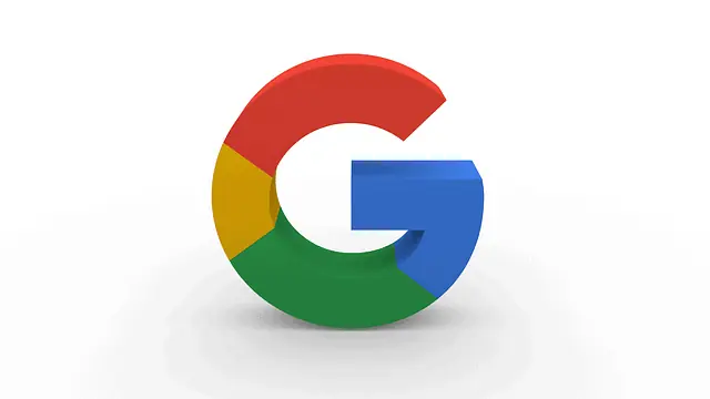 Logo Google, fond blanc.